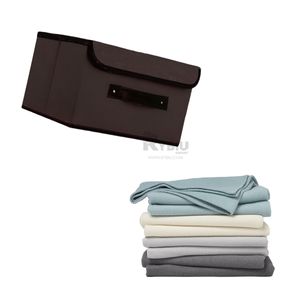 Caja Organizadora Multiuso Versatil de Tela en Tono Negro