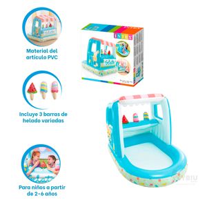 Centro de Juegos Heladería con 3 Helados en Celeste
