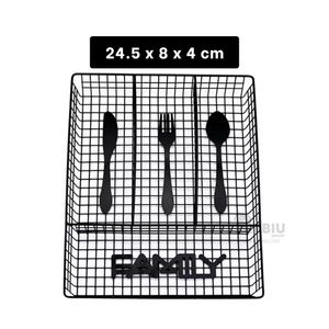 Caja Ideal para Cubiertos en Tono Negro Y+Papel de Regalo