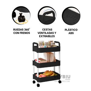 Organizador Shelby Resistente de Negro Y+Papel de Regalo