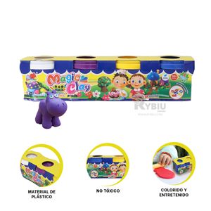 Kit 4 Plastilinas en Tono Multicolor Y+Post-it adhesivos