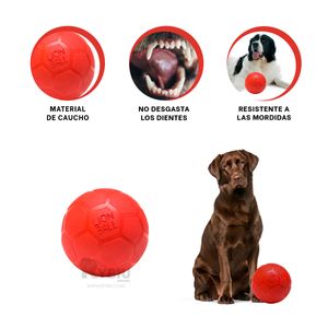 Pelota Compacta Talla M de Tono Rojo Y+Papel de Regalo