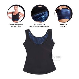 Faja Elastica Talla S con Efecto Sauna en Color Negro