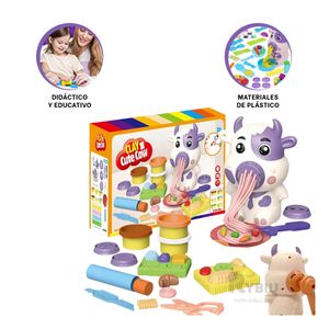 Set de plastilina de Niños con Accesorio de Vaca Tono Morado