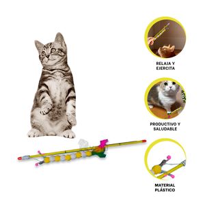 Varita Interactiva para Felinos en Color Amarillo Y+Agendita