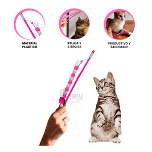 Varita Interactiva para Felinos en Tono Rosado Y+Agendita