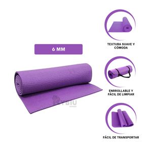 Mat de Ejercicio Flexible de Color Lila Y+Agendita