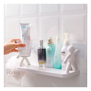 Repisa para Baño en Color Blanco Y+Stickers