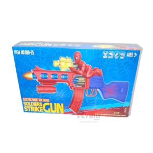 Pistola de Hombre Araña con Luz y Sonido de Color Rojo