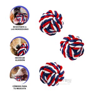 Pelota Resistente de Algodon Multicolor Y+Papel de Regalo