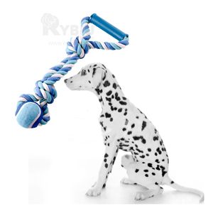 Soga para Jugar con los Perros De Color Azul Y+Stickers Cordón y Nudo en Y Recreativa en Azul Y+Post
