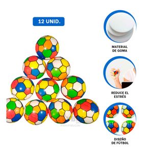 Set con Balones de Futbol Multicolor Y+Stickers