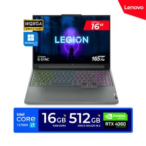 Laptop Lenovo Legion Slim 5  16" WQXGA IPS Core i7-13700H 5.0GHz 16GB DDR5 512GB RTX 4060 8G Win11