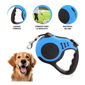 Soga Retractil de Mascota Comodo 3m en Color Azul