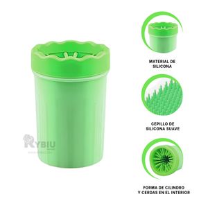 Limpiador Pet con Cepillo de Silicona en Verde Y+Agendita