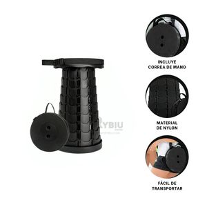 Silla Funcional y Practica en Color Negro Y+Stickers