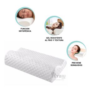 Almohada Comoda de Gel Color Blanco Y+Stickers