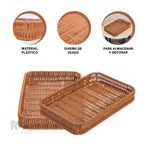 Cesta Decorativa para Almacenar de Color Marron Y+Stickers
