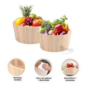 Cubeta Funcional en Tono Madera Y+Papel de Regalo