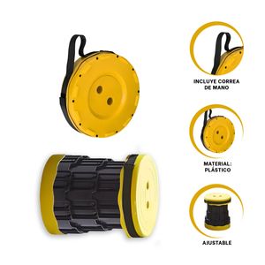 Silla con Altura Ajustable en Color Amarillo Y+Stickers