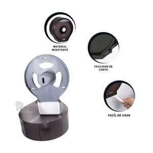Dispensador Reutilizable para Papel en Negro Y+Stickers