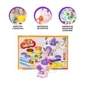 Set Educativo para Crear Figuras con Vaca Morado Y+Stickers