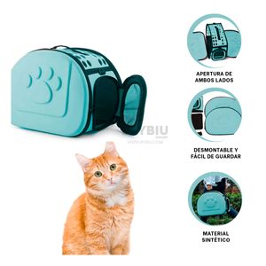 Transportador de Mascotas de Goma Celeste Y+Papel de Regalo