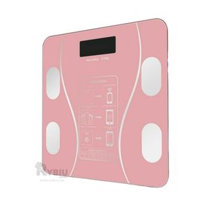 Balanza Digital con Bluetooth Color Rosado Y+Papel de Regalo