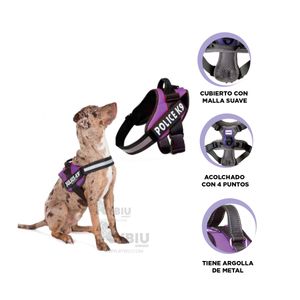 Pechera Harness para Perro Talla S de Color Morado