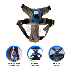 Pechera para Perro Atractivo Talla S Azul Y+Stickers