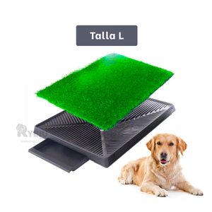 Baño Cesped Artificial para Perro Talla L Negro