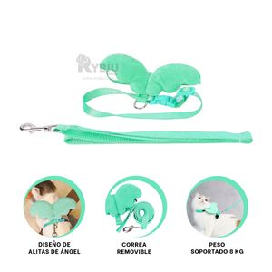 Arnes para Perros en Color Turquesa Y+Papel de Regalo