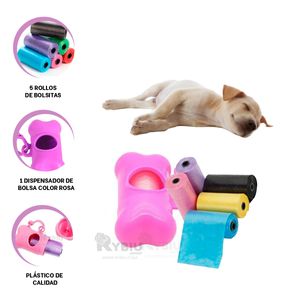 Set de Limpieza para Residuos de Perros Rosado Y+Agendita