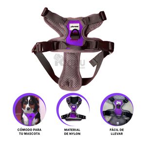 Pechera Ergonomica para Cachorros M Morado Y+Papel de Regalo