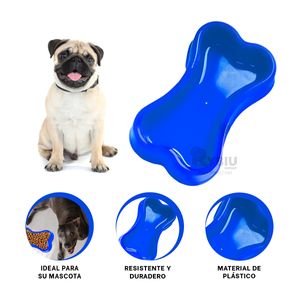 Plato Estilizado para Pets de Color Azul Y+Papel de Regalo