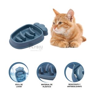 Plato Pet Antiestres Zanahoria Moderno de Color Azul