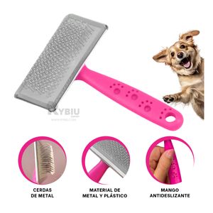 Peine para Animales Color Fucsia Talla M Y+Post-it adhesivos