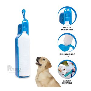 Bebedero con Bandeja para Perros en Color Celeste Y+Agendita