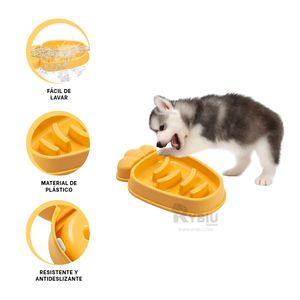 Plato Resistente para Comer de Color Amarillo Y+Agendita