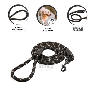 Soga Compacta Basica para Mascota Delgada 1.2m Y+Stickers