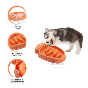 Plato Resistente para Comer de Color Naranja Y+Agendita