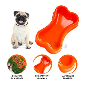 Plato Sofisticado para Perros Anaranjado Y+Papel de Regalo