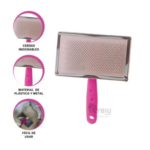 Cepillo Quita Pelos de Metal XL Fucsia Y+Papel de Regalo
