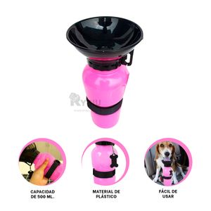Aqua Contenedor de Liquidos para Perro Rosado Y+Agendita
