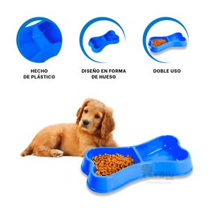 Plato Duo Compacto en Talla M en Color Azul Y+Stickers