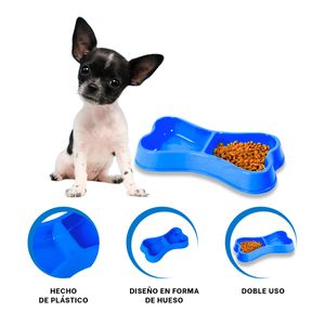 Plato con Doble Compartimiento en M en Tono Azul Y+Agendita