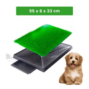 Baño Cesped Artificial para Perro Talla M Negro