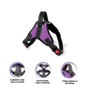 Pechera Acolchado con Cuatro Puntos S Morado Y+Stickers
