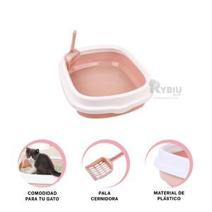 Arenero para Higiene de 48x40x12.5 en Rosado Y+Stickers