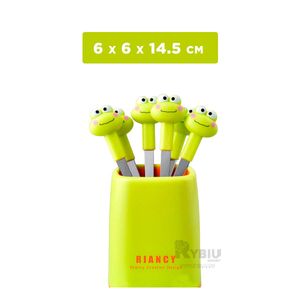 Tenedor Sofisticado Diseño de Sapo Verde Limon Y+Agendita